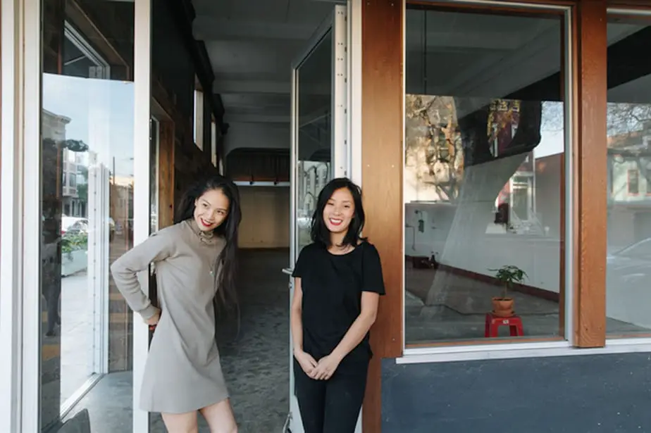 Katie Kwan and Valerie Luu in front of their future spot on Folsom.