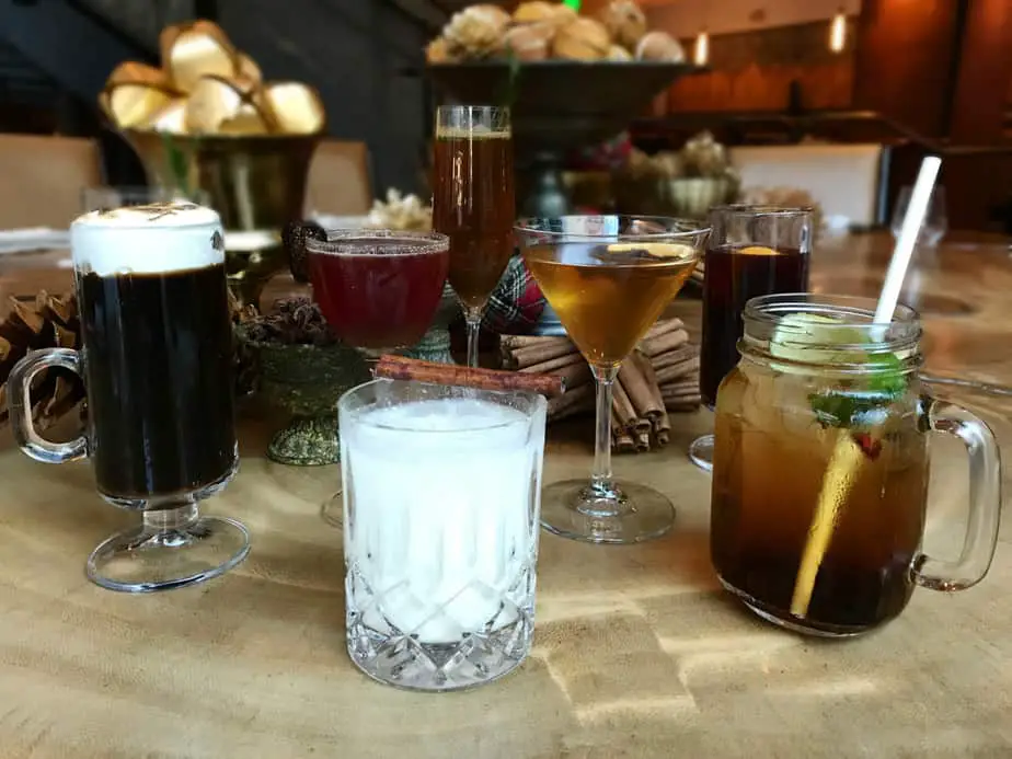 The family is all together for the season, the round of holiday cocktails. Photo courtesy of Bluestem Brasserie