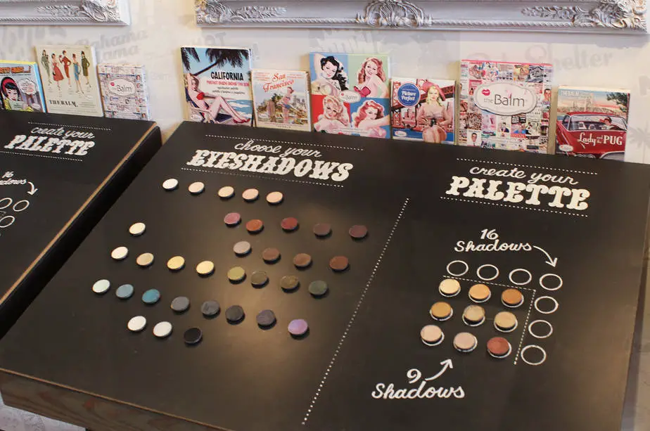 The interactive palette making board at their 788 Valencia St storefront.