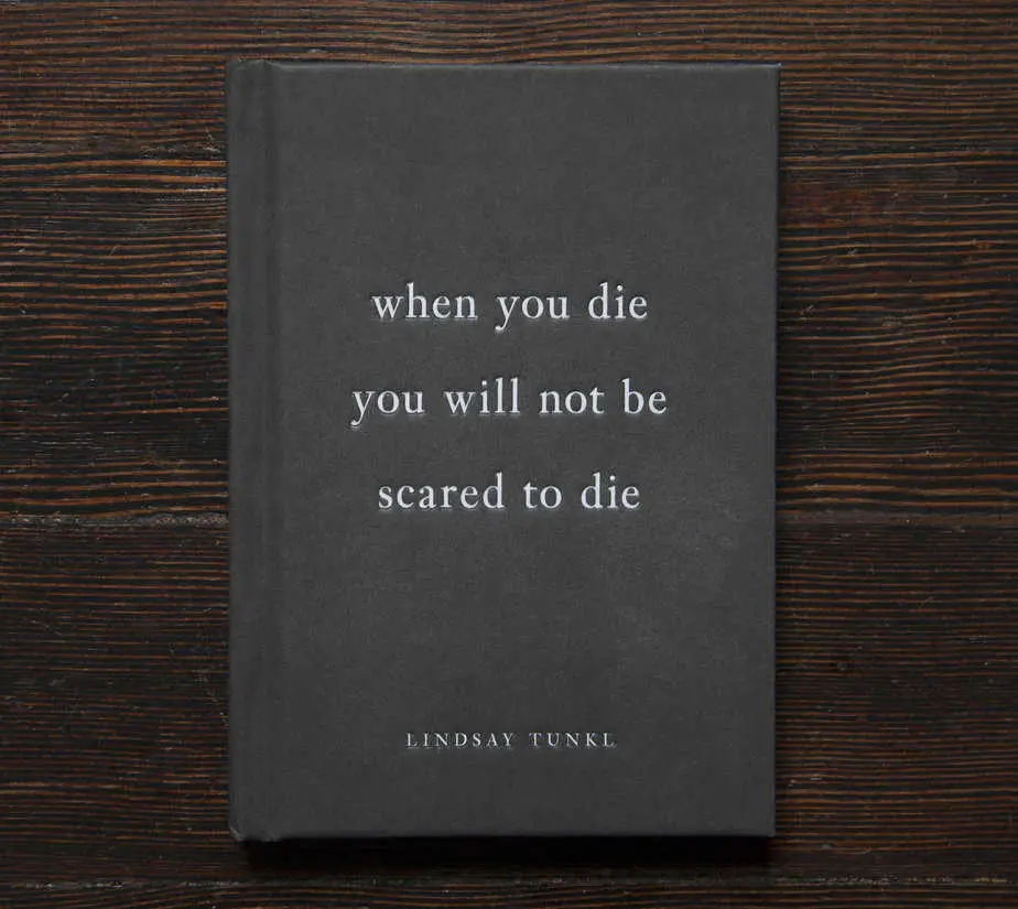 The cover of Lindsay Tunkl’s recently released book  When You Die You Will Not Be Scared To Die  published by Parallax Press