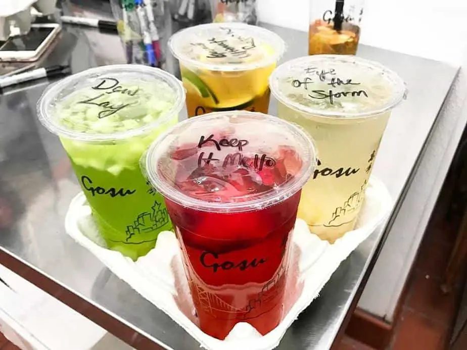 A small selection of their EDM-inspired drinks, photo courtesy of Gosu SF
